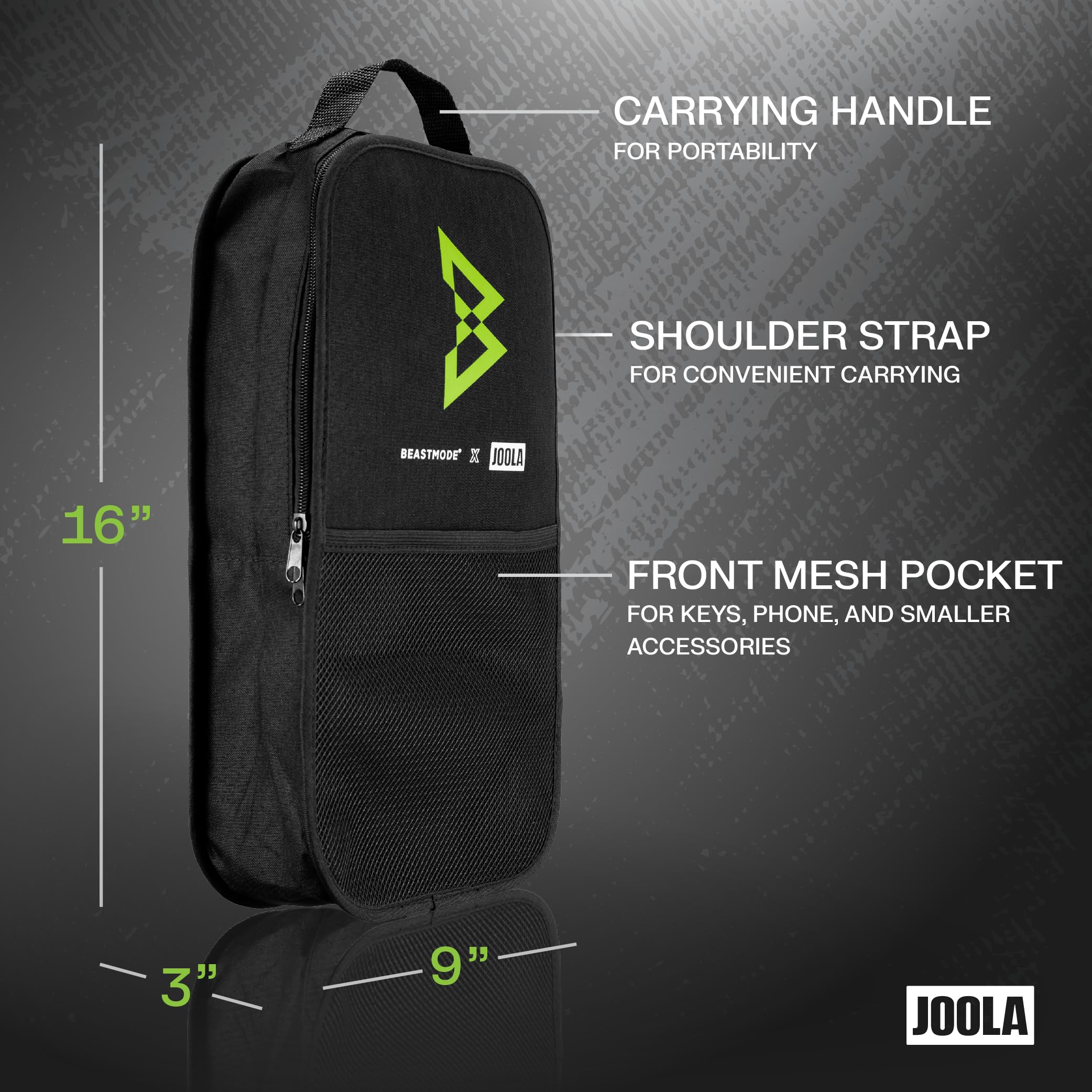 JOOLA Beastmode by Marshawn Lynch or Essentials Pickleball Paddle Set of Two with Reinforced Fiberglass Surface and Honeycomb Polypropylene Core – Includes 2 Rackets, 4 Balls, and Storage Carry Bag - Image 4