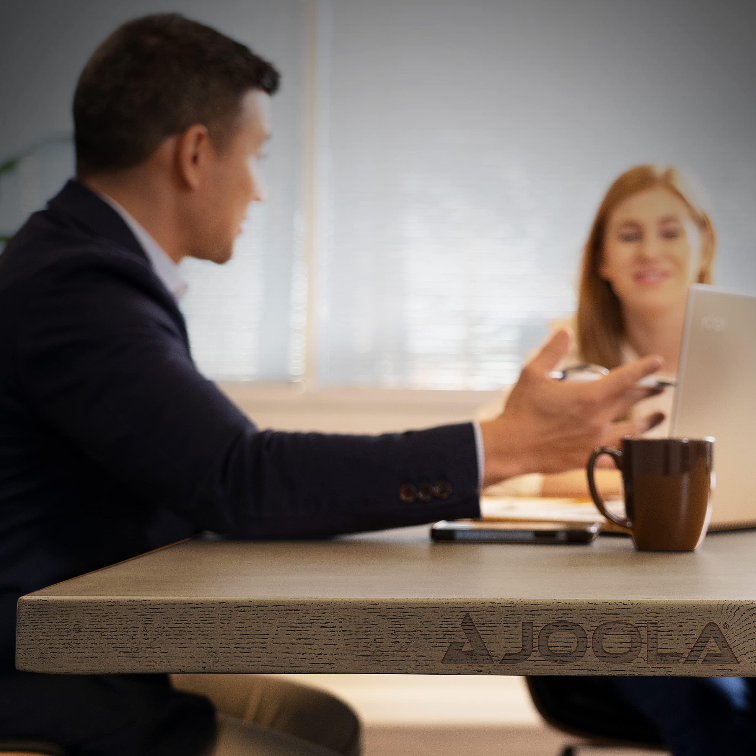 JOOLA Outdoor Table Tennis Table - Multi Use Conference Table Dining Table - Concrete Wood Look Includes Steel Outdoor Ping Pong Net Set & Frame - Hybrid Indoor Outdoor Ping Pong Table - Image 7