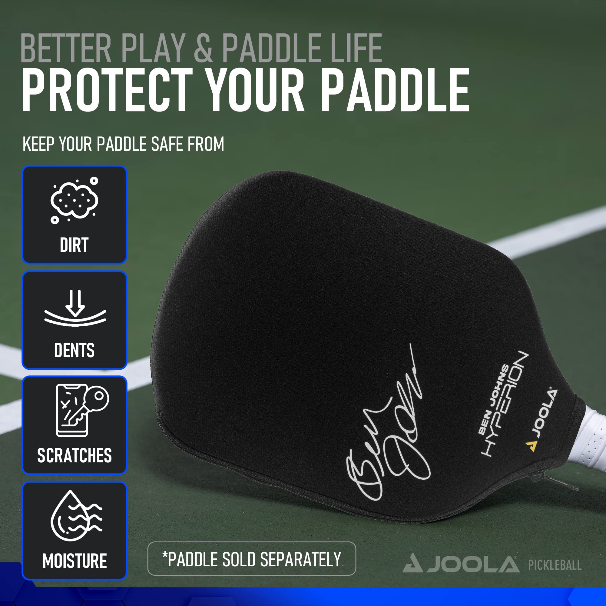 JOOLA Pickleball Paddle Cover - Neoprene Sleeve for JOOLA Paddles - Pickleball Accessory and Gift - Padded Foam Storage Case Protects Pickle Ball Rackets - Image 4