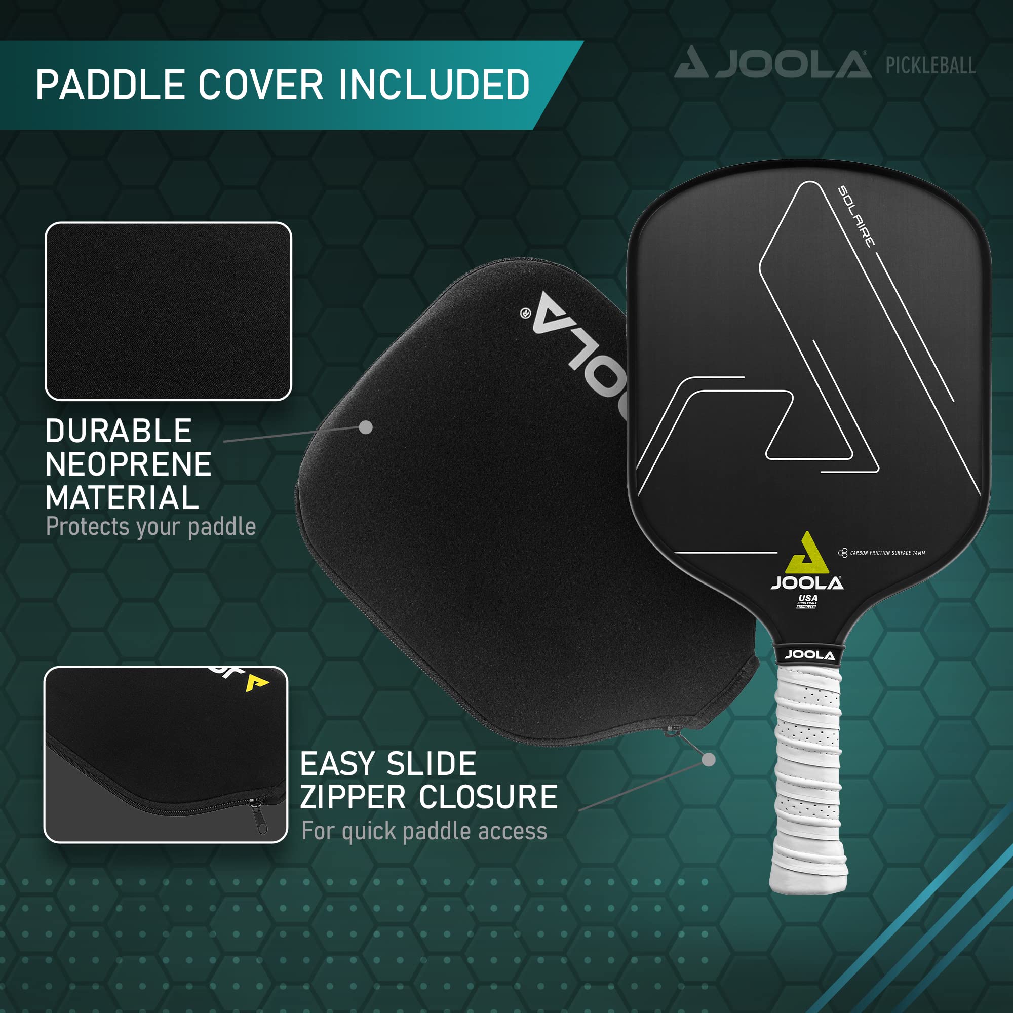 JOOLA Professional Pickleball Paddles – Raw Carbon Fiber Surface – Built for Spin, Speed & Control – Hyperion, Solaire, Perseus & Scorpeus – Swift & Standard Models – USAP Approved – Tournament-Level - Image 6
